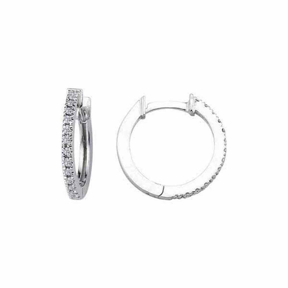 Fantezi Küpe 0,09 Karat Pırlanta Halka Küpe 1Cm Çap - B004187