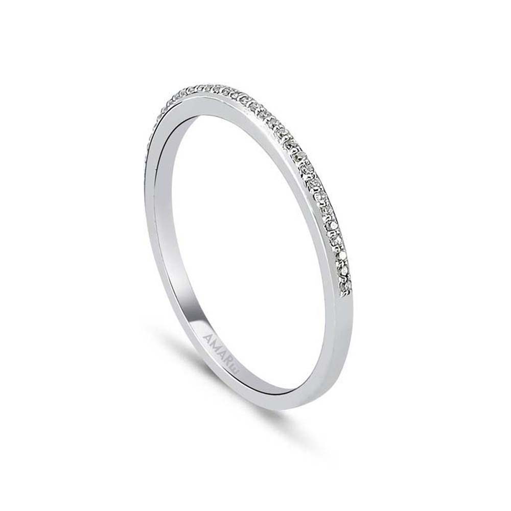 0.09 Karat Pırlanta Yarım Tur Yüzük - YRTR00106