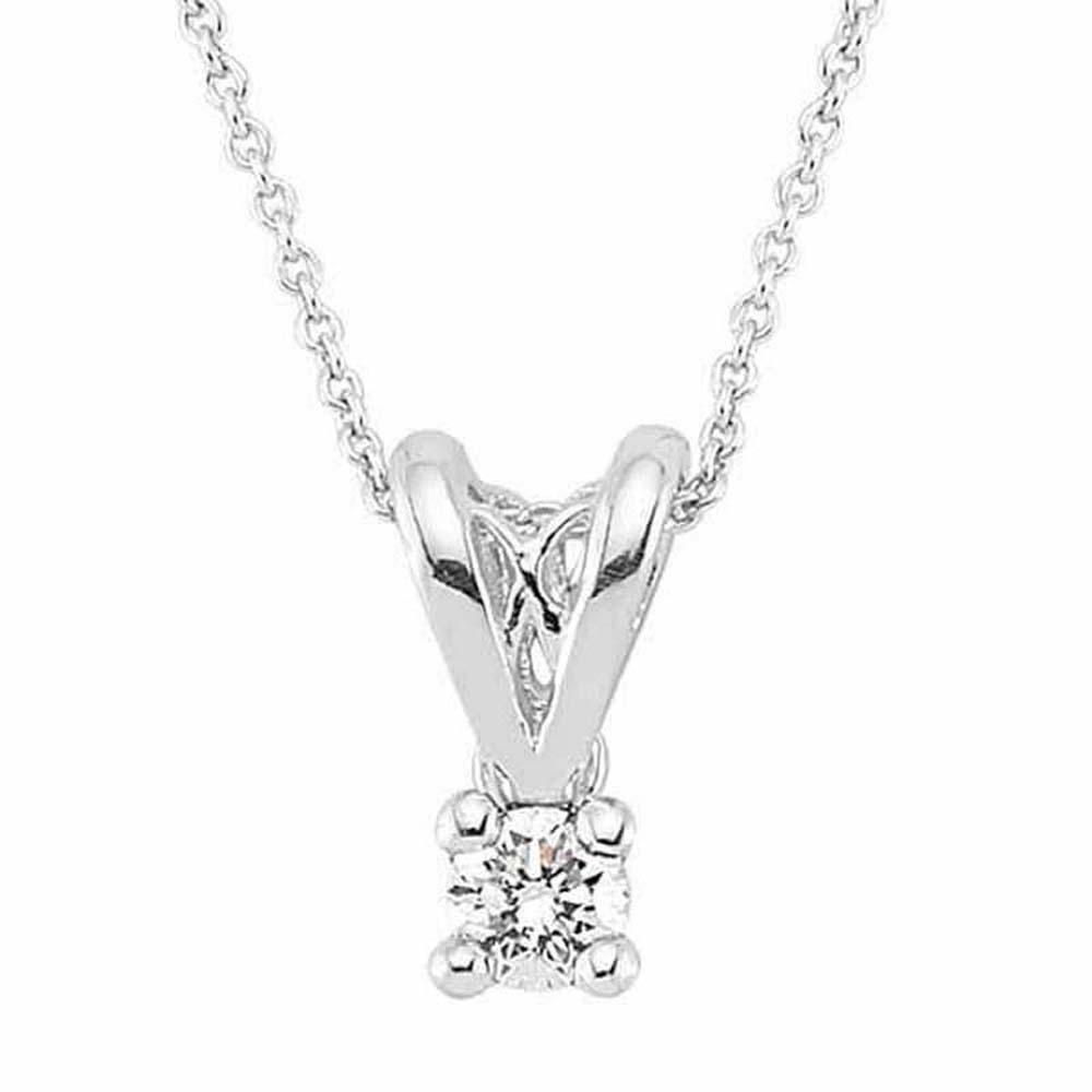 0,10 Karat G Renk Tektaş Pırlanta Kolye - B004070