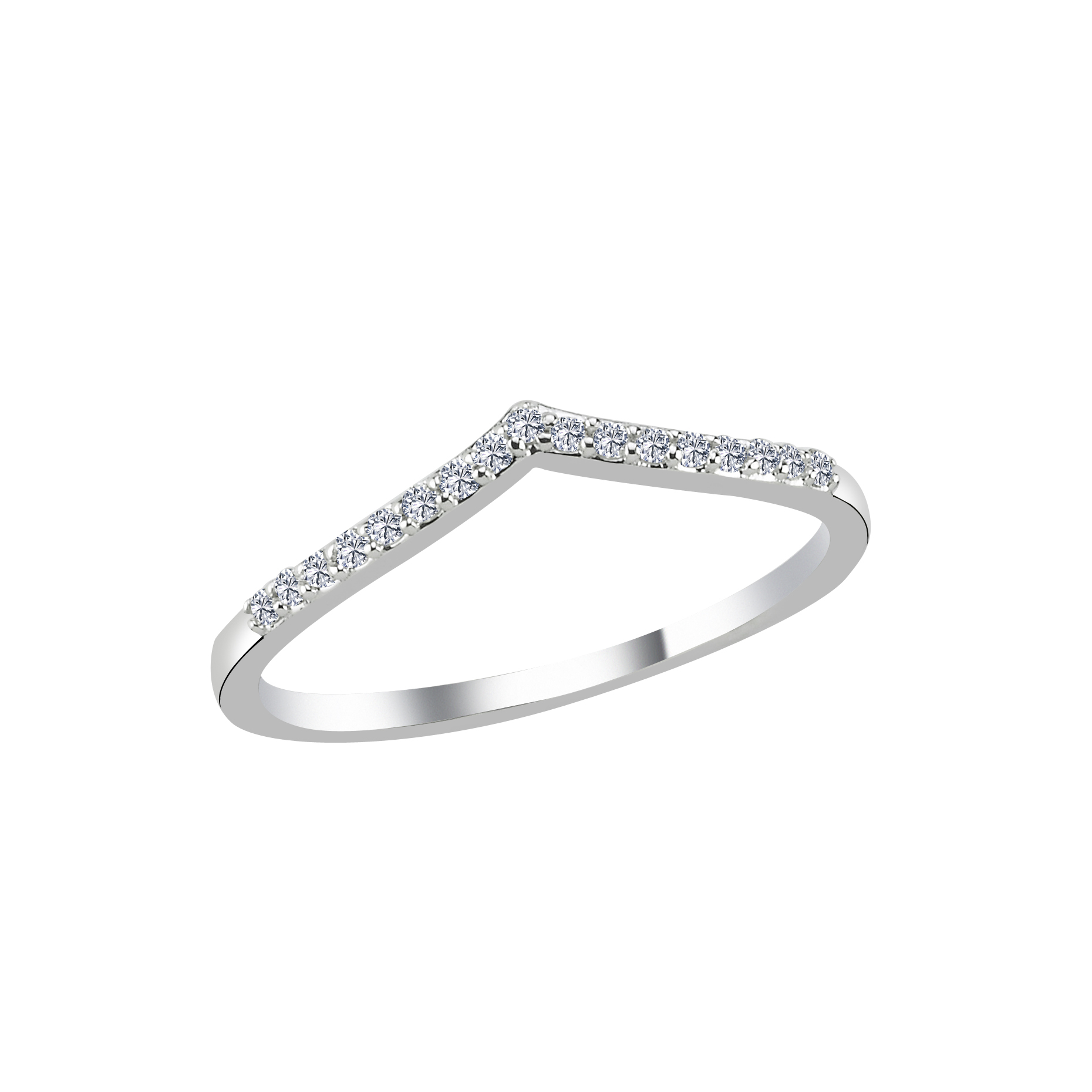 0.11 Karat Pırlanta Yarımtur Yüzük - YRTR3673