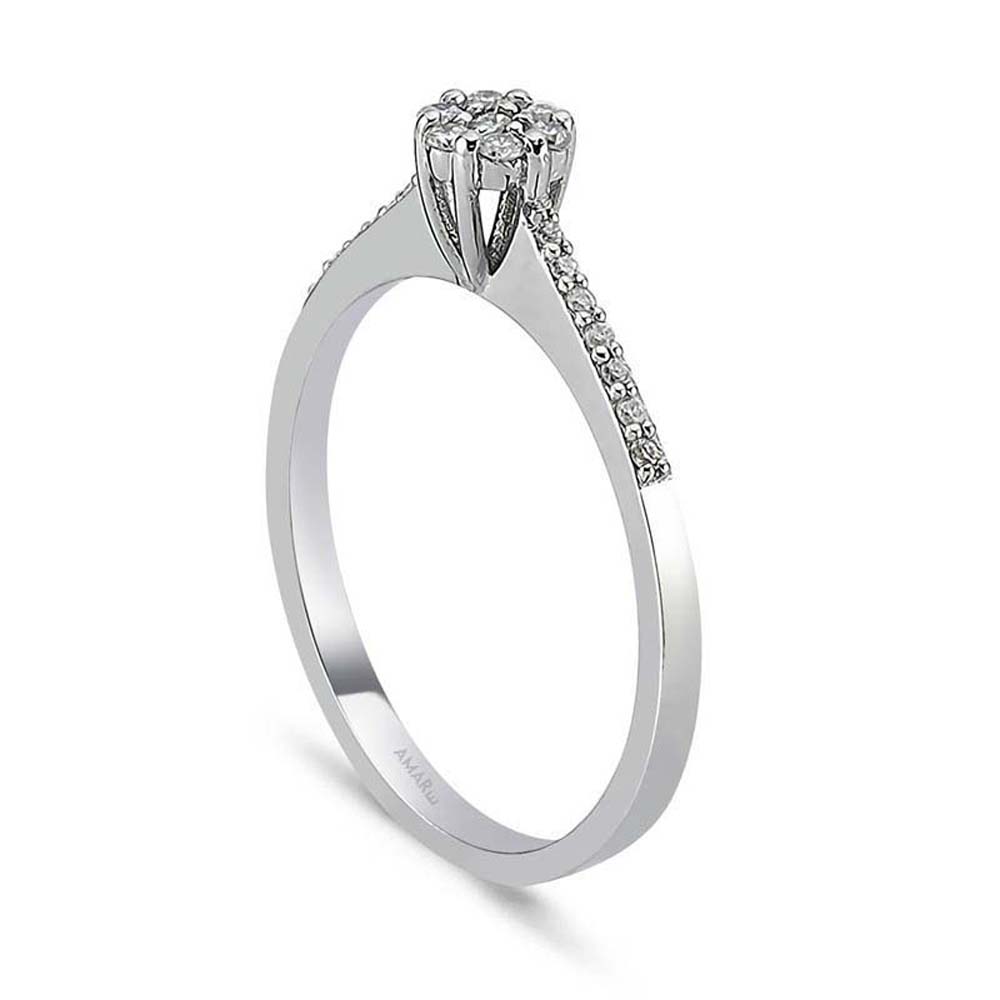 0.14 Karat Pırlanta Koronet Yüzük - YZCR1001-01