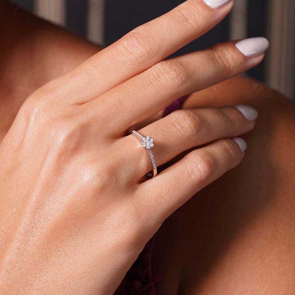 0.14 Karat Pırlanta Koronet Yüzük - YZCR1001-01