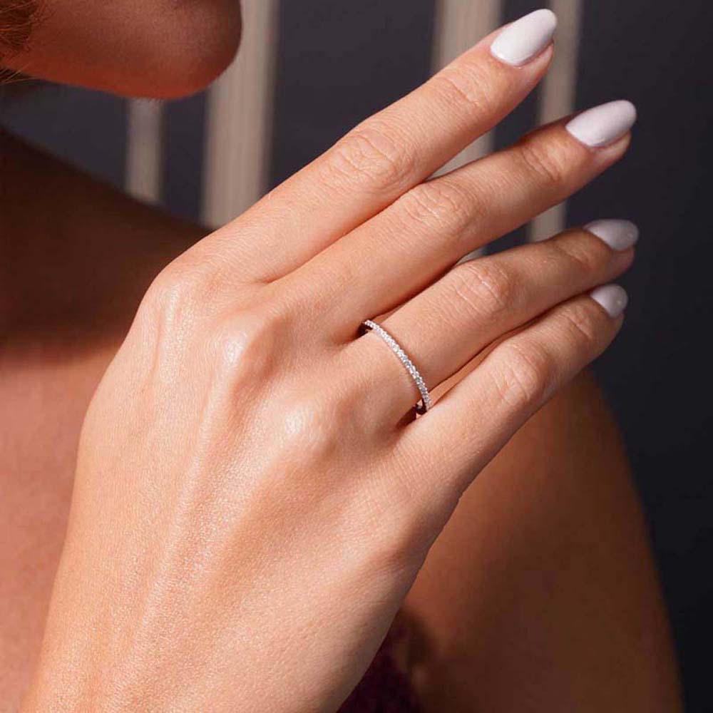 0.15 Karat Pırlanta Yarım Tur Yüzük - YRTR00105