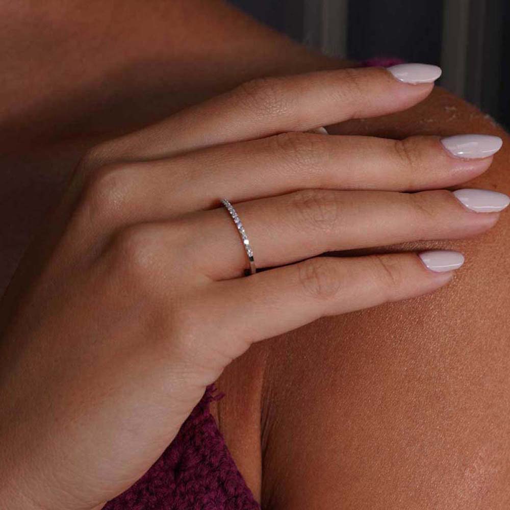 0.15 Karat Pırlanta Yarım Tur Yüzük - YRTR00107