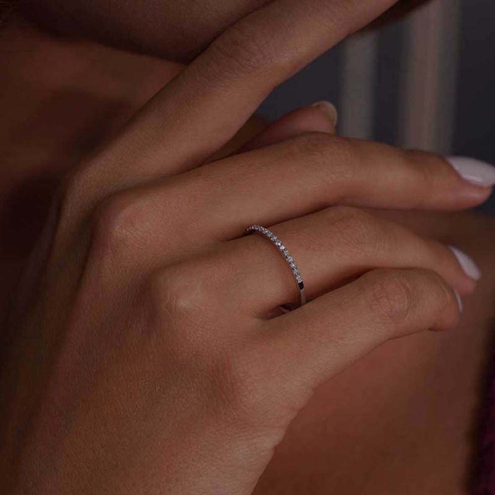 0.15 Karat Pırlanta Yarım Tur Yüzük - YRTR00107