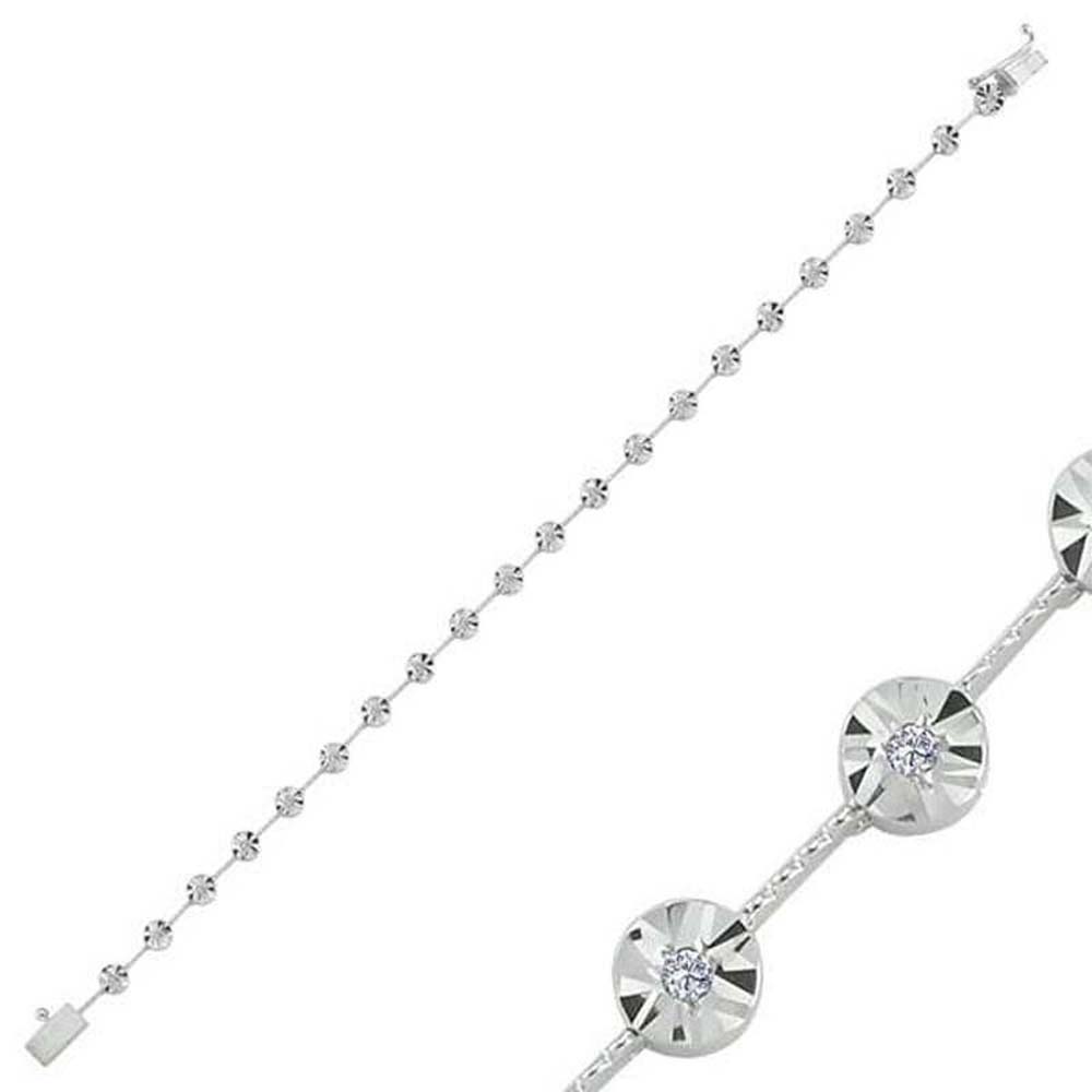 0,16 Karat Pırlanta Işık Seli Su Yolu Bileklik - B004230