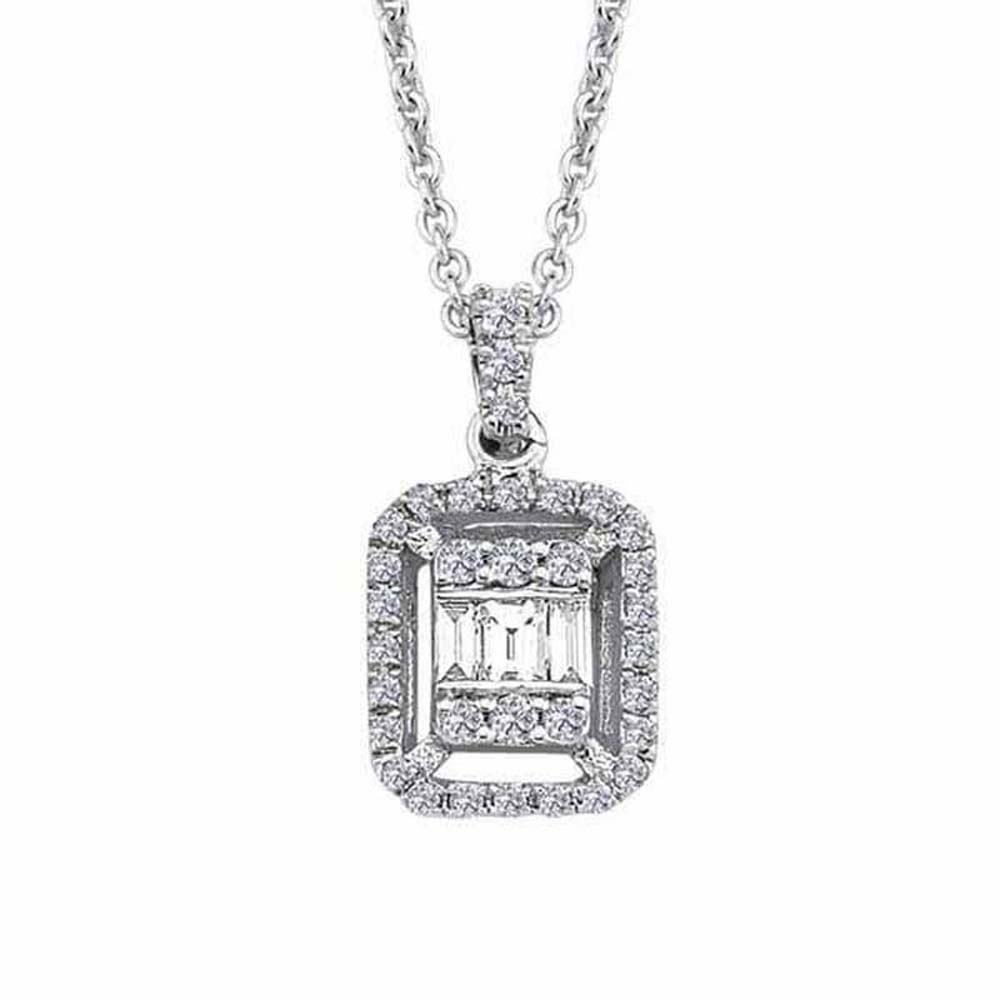 0,19 Karat Baget Pırlanta Kolye - BGKL4123