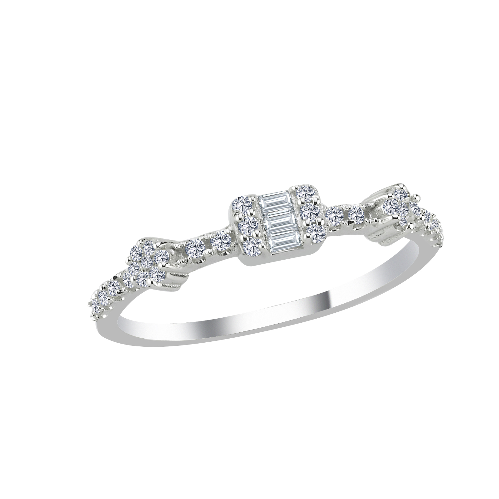 0.19 Karat Pırlanta Yarımtur Yüzük - YRTR2804