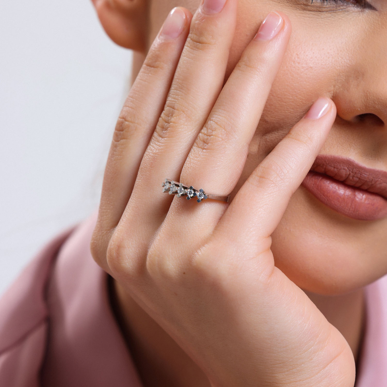 0.20 Karat Pırlanta Beştaş Yüzük - YA005004-0.20