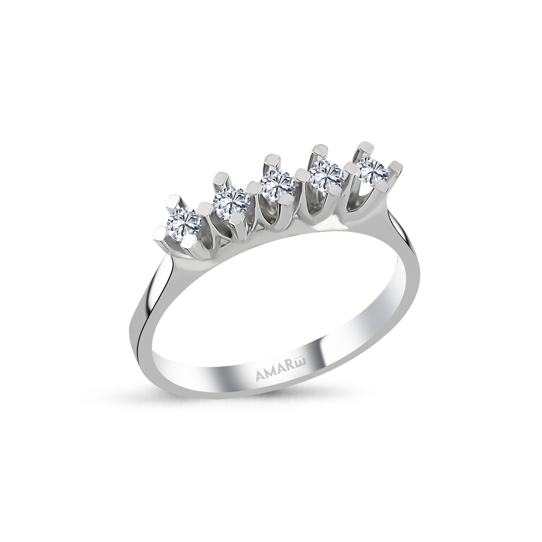 0.20 Karat Pırlanta Beştaş Yüzük - YA005007-0.20