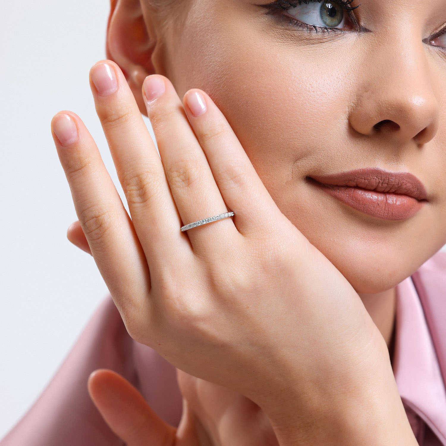 0.20 Karat Pırlanta Yarımtur Yüzük - YRTR1509-2B