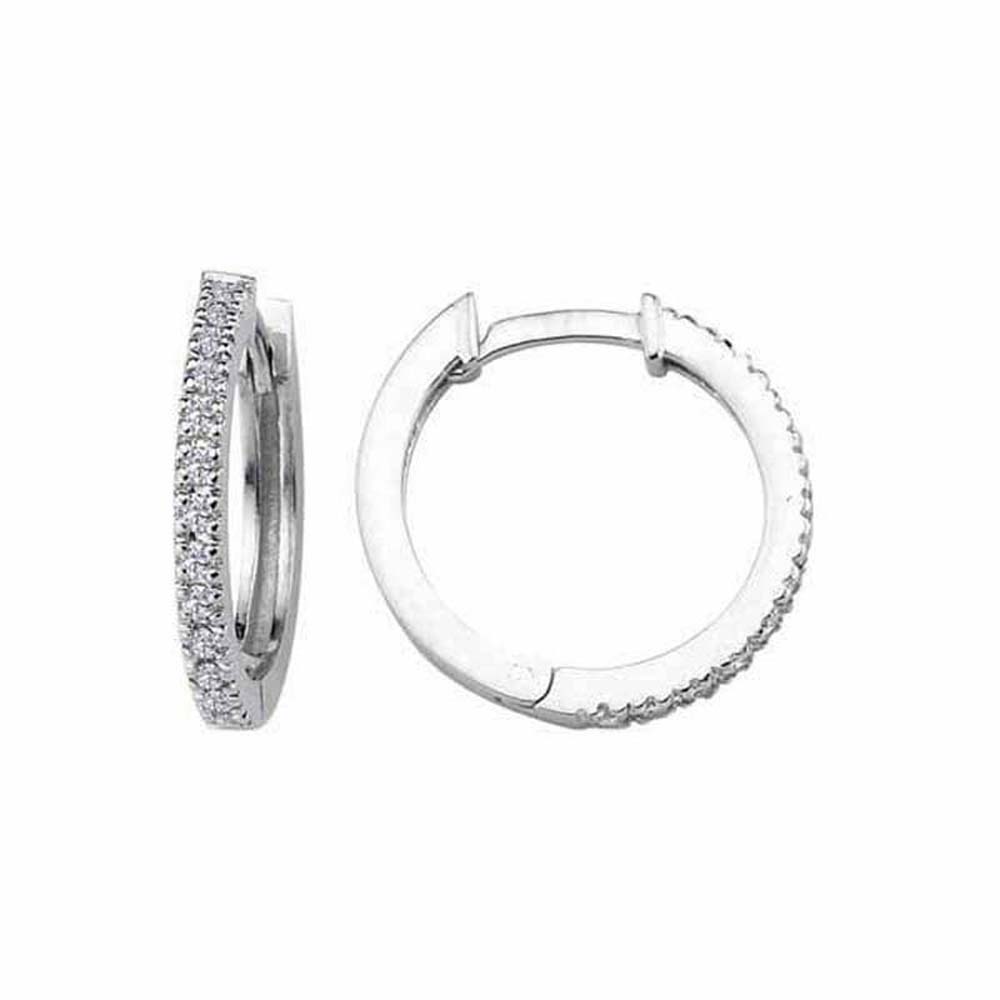 Fantezi Küpe 0,21 Karat Pırlanta Halka Küpe - B004186