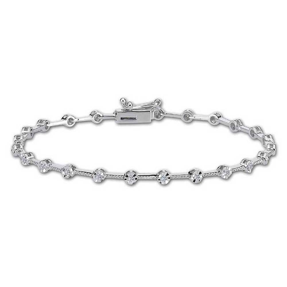 0.22 Karat Pırlanta Baget Bileklik - BLK00178