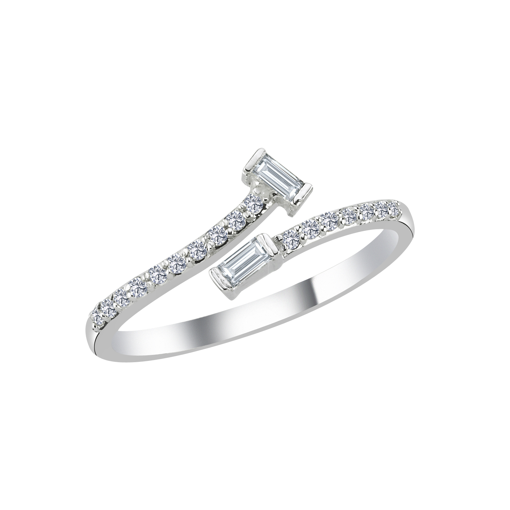 0.22 Karat Pırlanta Yarımtur Yüzük - YRTR1012