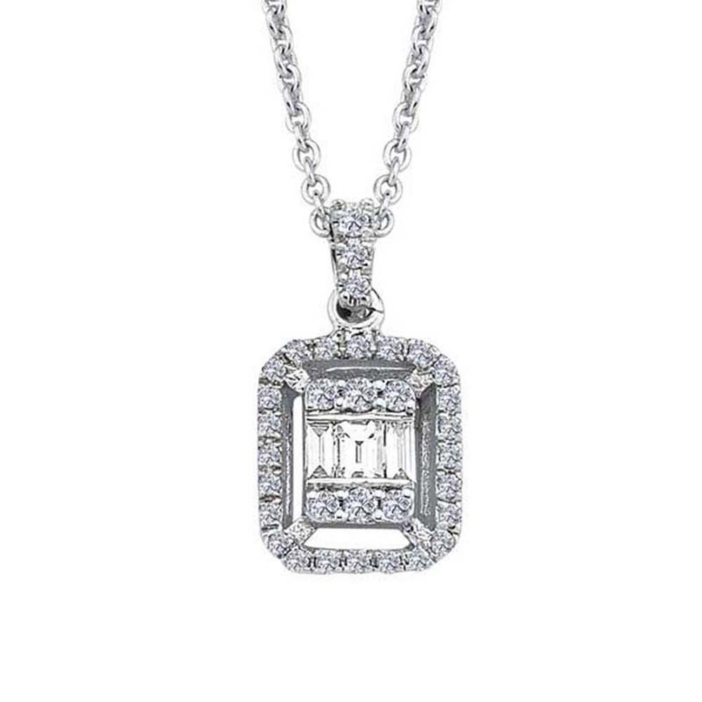 0,24 Karat Baget Pırlantalı Kolye