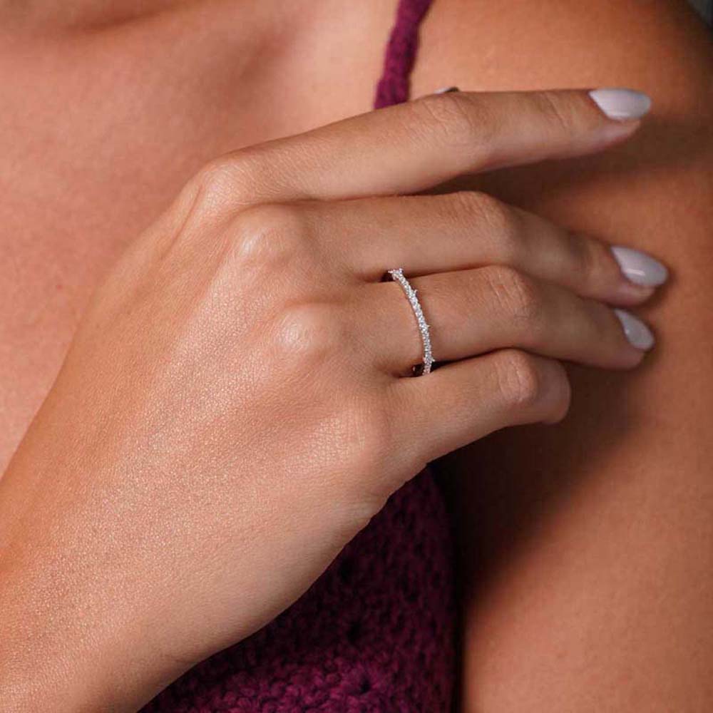 0.24 Karat Pırlanta Yarım Tur Yüzük - YRTR00102