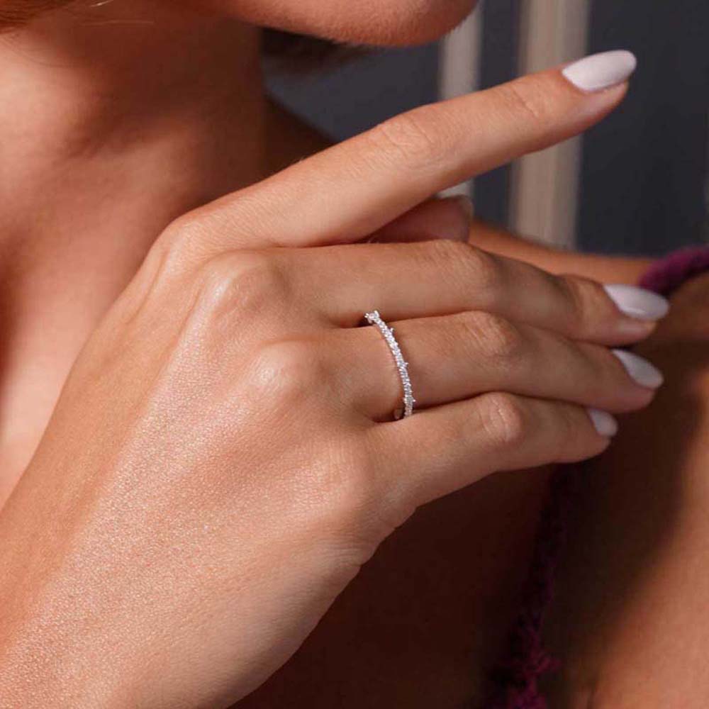 0.24 Karat Pırlanta Yarım Tur Yüzük - YRTR00102