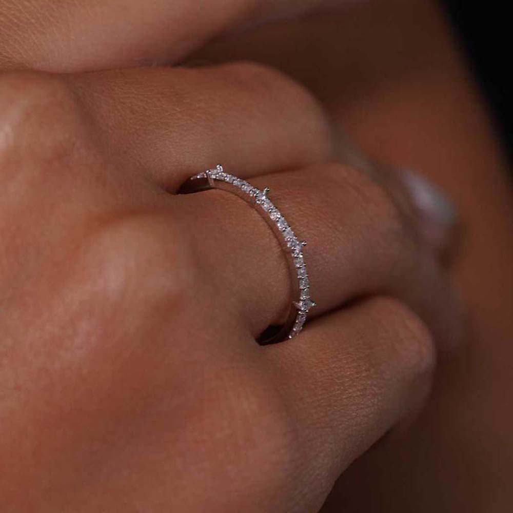 0.24 Karat Pırlanta Yarım Tur Yüzük - YRTR00102