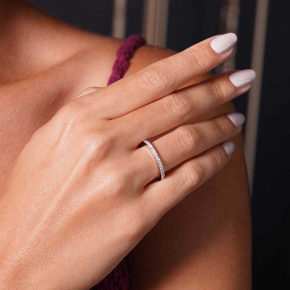 0.27 Karat Pırlanta Yarım Tur Yüzük - YRTR00110