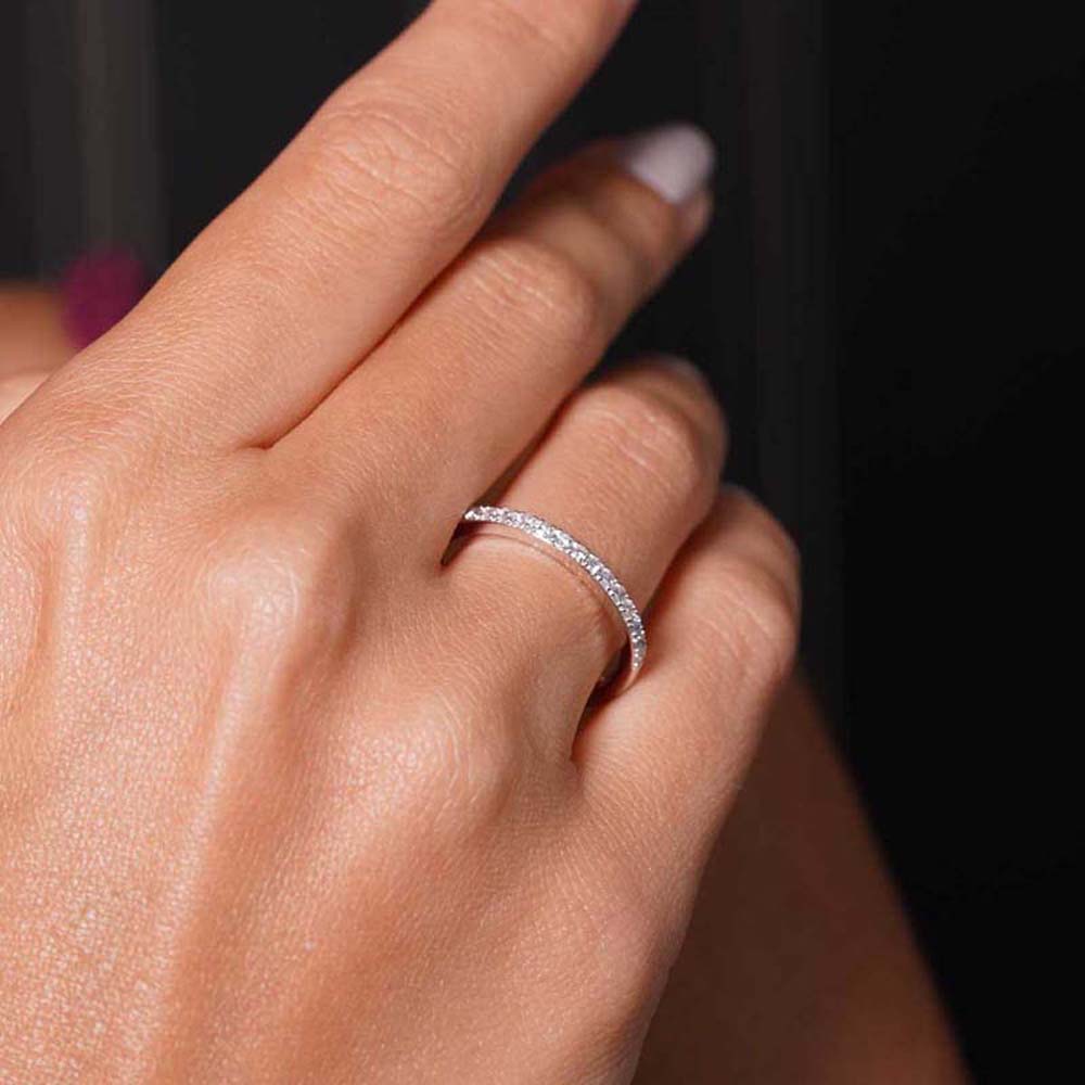 0.27 Karat Pırlanta Yarım Tur Yüzük - YRTR00110