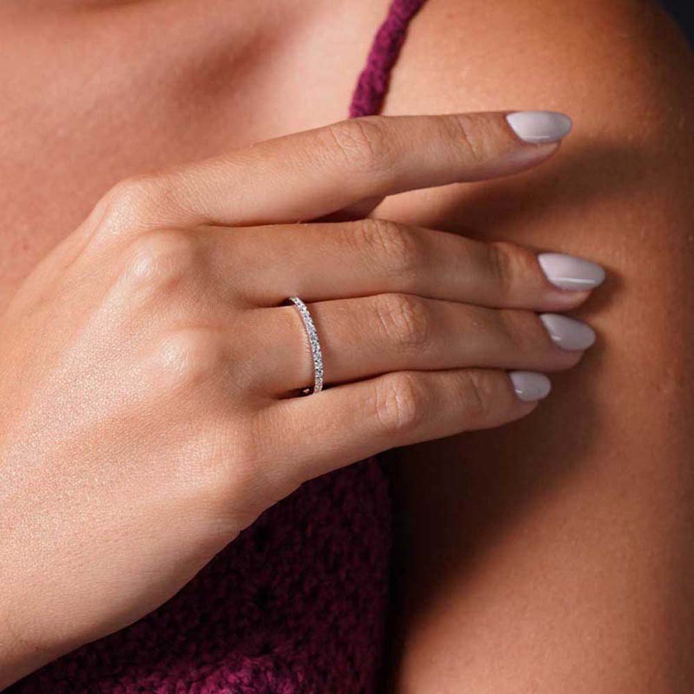 0.28 Karat Pırlanta Yarım Tur Yüzük - YRTR00108