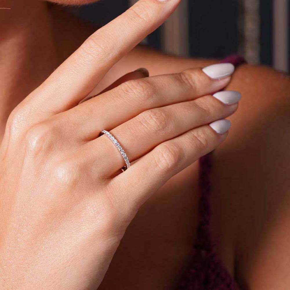 0.28 Karat Pırlanta Yarım Tur Yüzük - YRTR00108