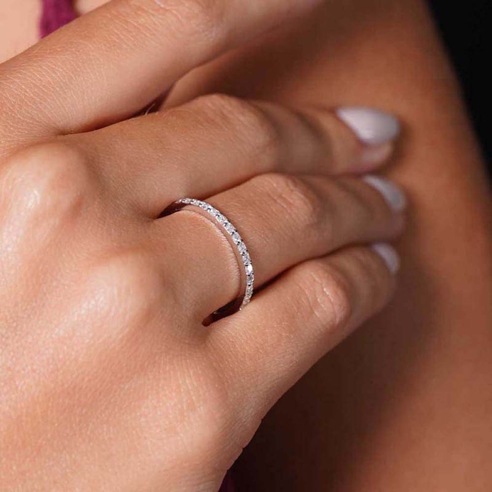 0.28 Karat Pırlanta Yarım Tur Yüzük - YRTR00108