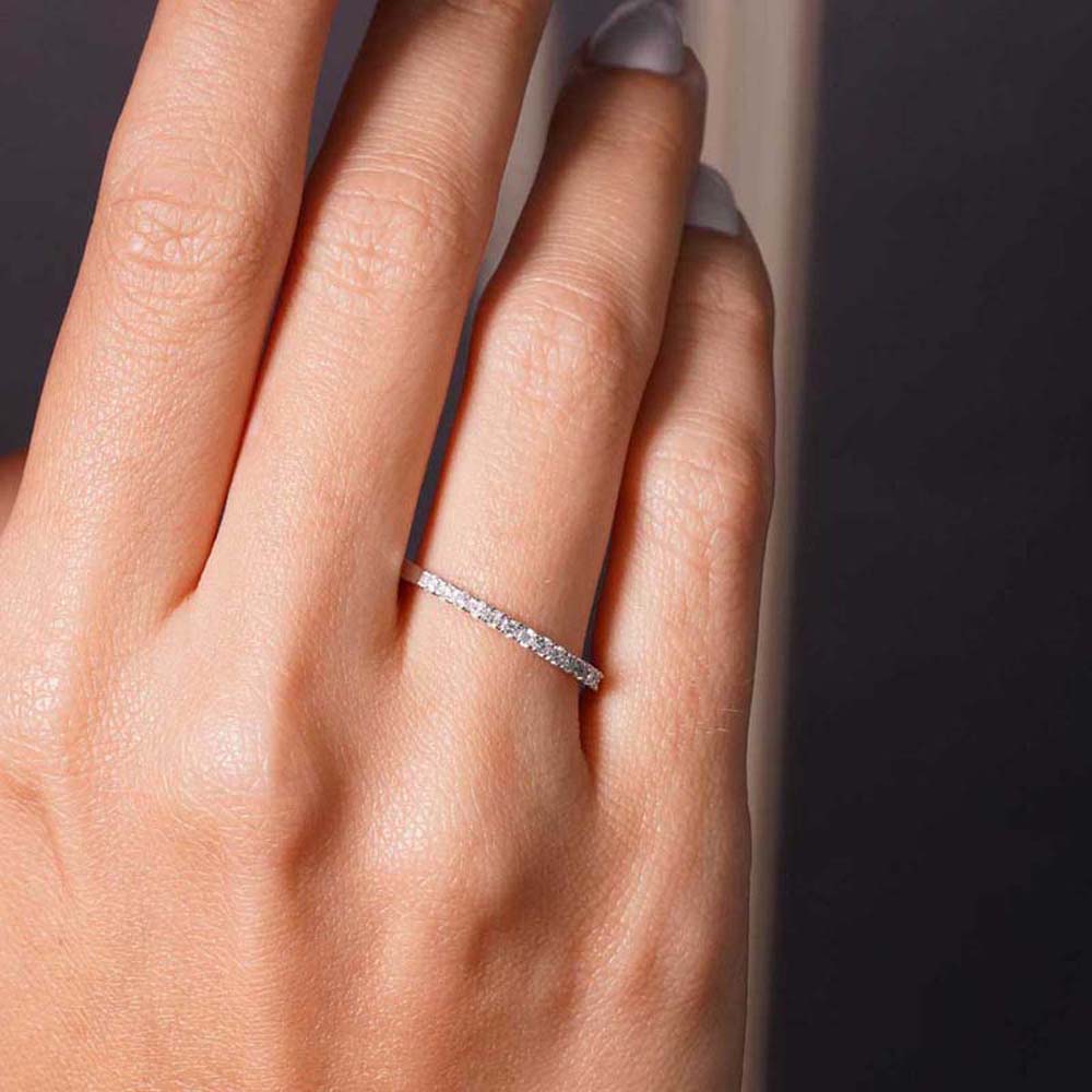 0.31 Karat Pırlanta Yarım Tur Yüzük - YRTR00109