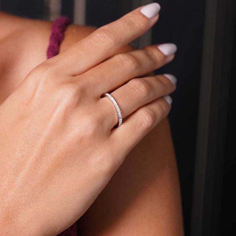 0.31 Karat Pırlanta Yarım Tur Yüzük - YRTR00109