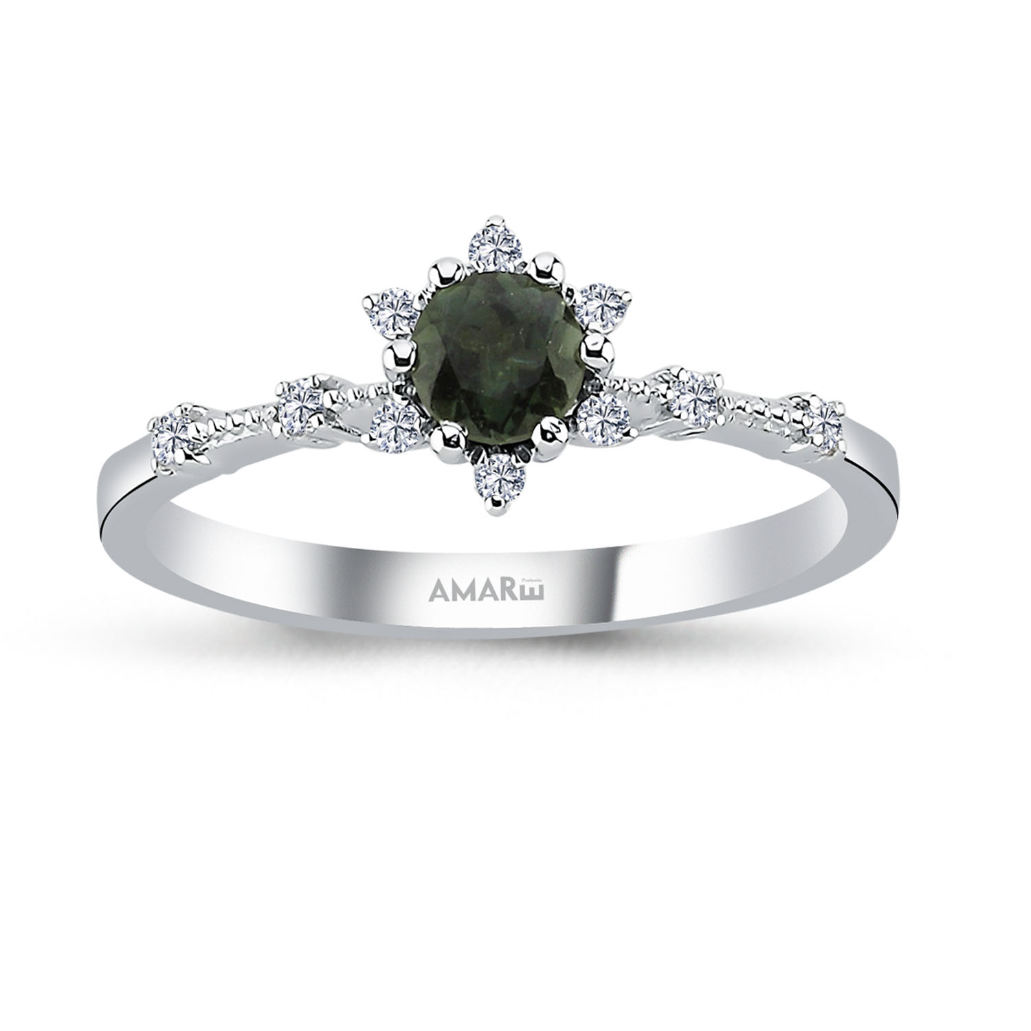 0.31 Karat Pırlantalı Lotus Vintage Yüzük - VNGYZB5000-1