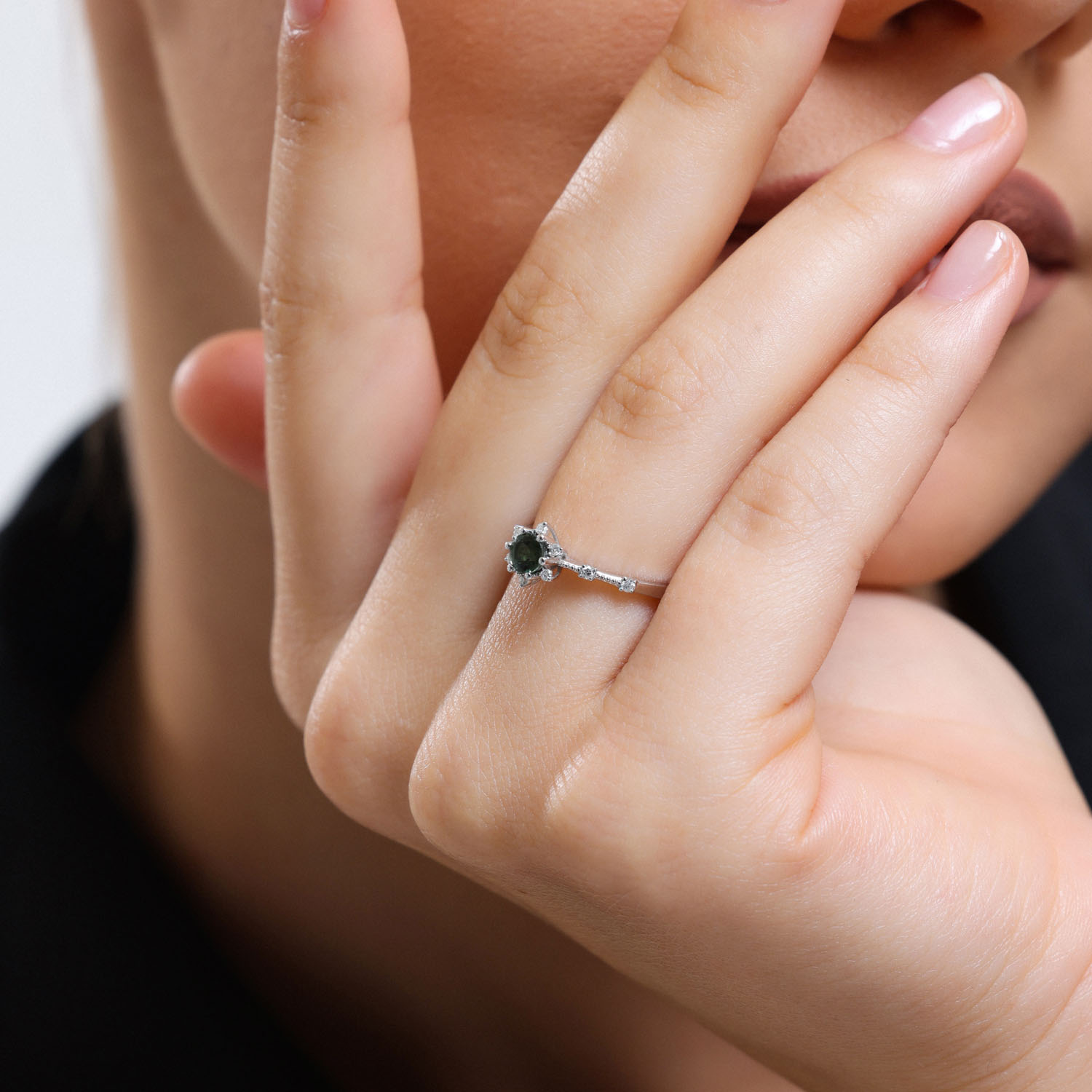 0.31 Karat Pırlantalı Lotus Vintage Yüzük - VNGYZB5000-1