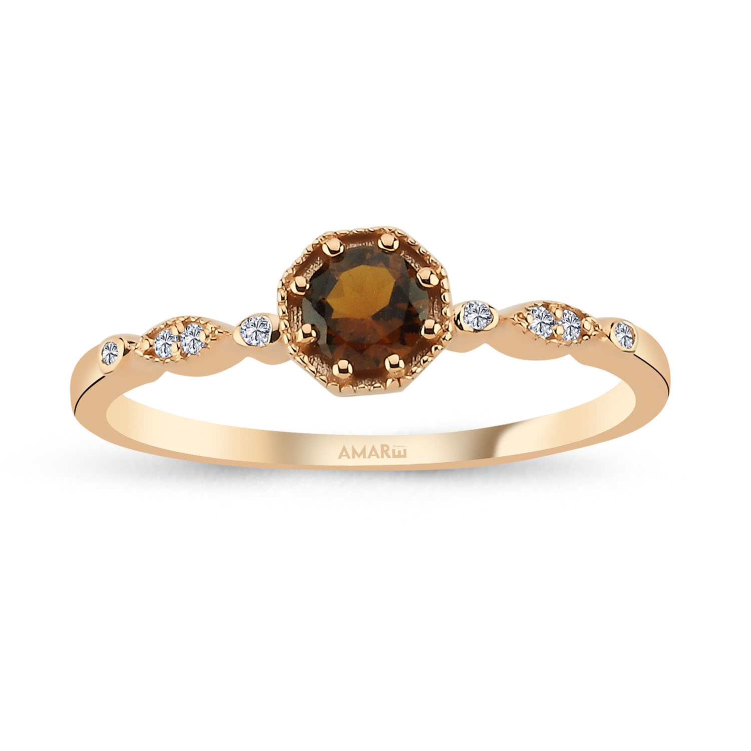 0.31 Karat Pırlantalı Lotus Vintage Yüzük - VNGYZR5002-1