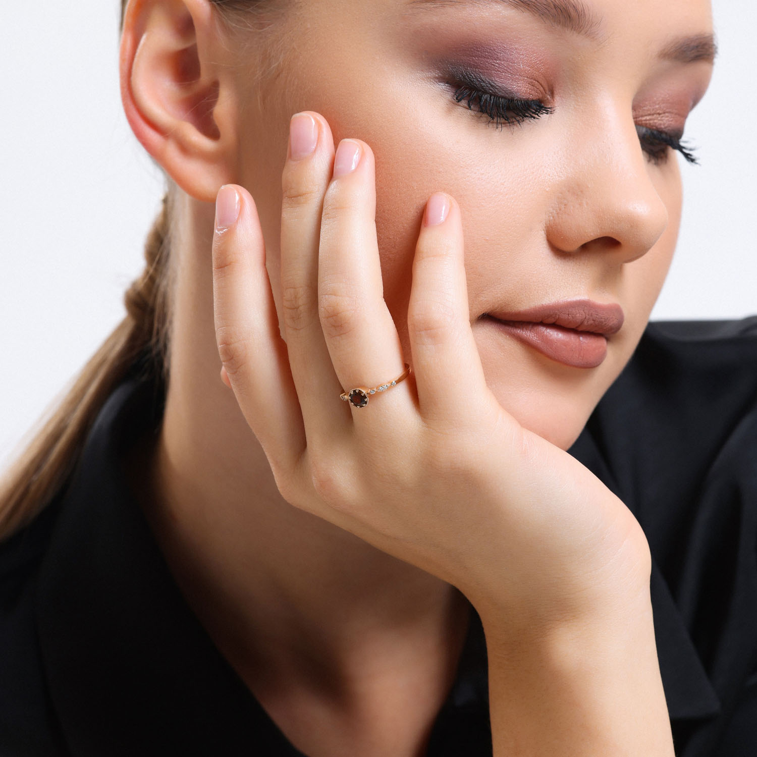 0.31 Karat Pırlantalı Lotus Vintage Yüzük - VNGYZR5002-2