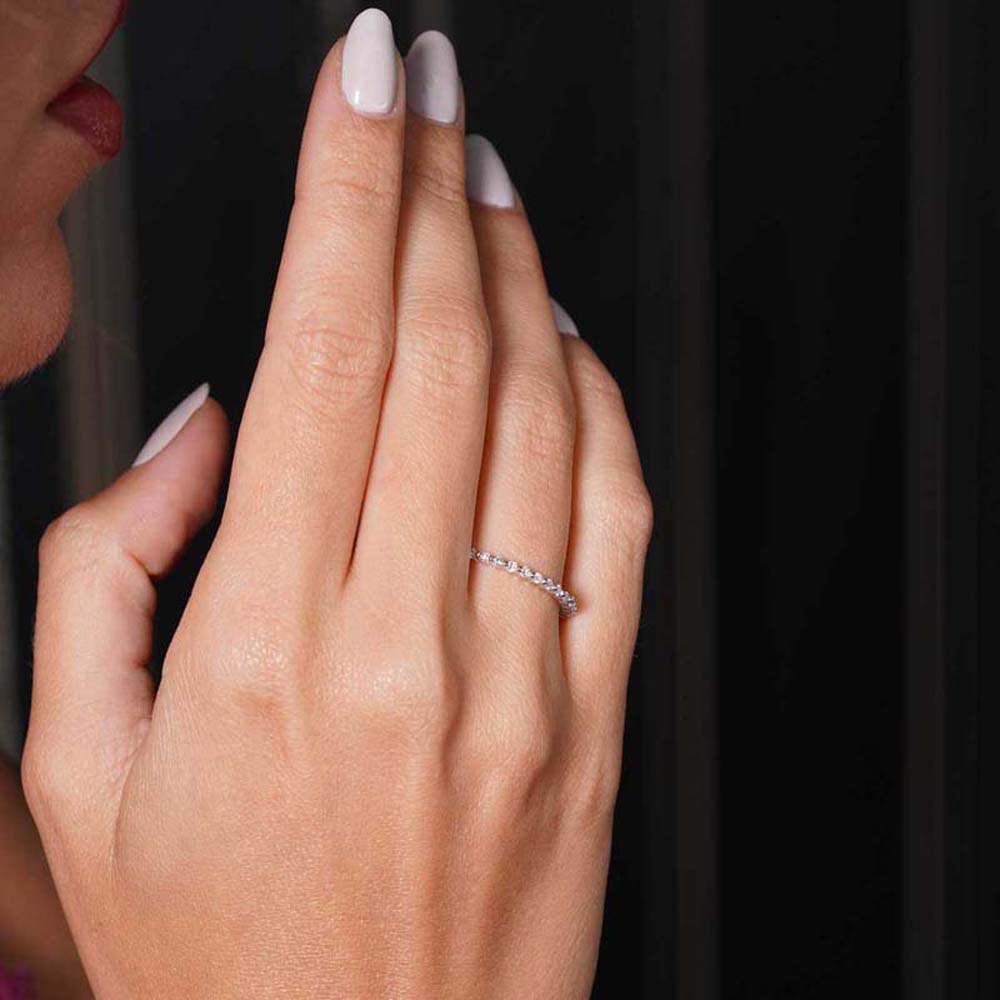 0.33 Karat Pırlanta Yarım Tur Yüzük - YRTR00112