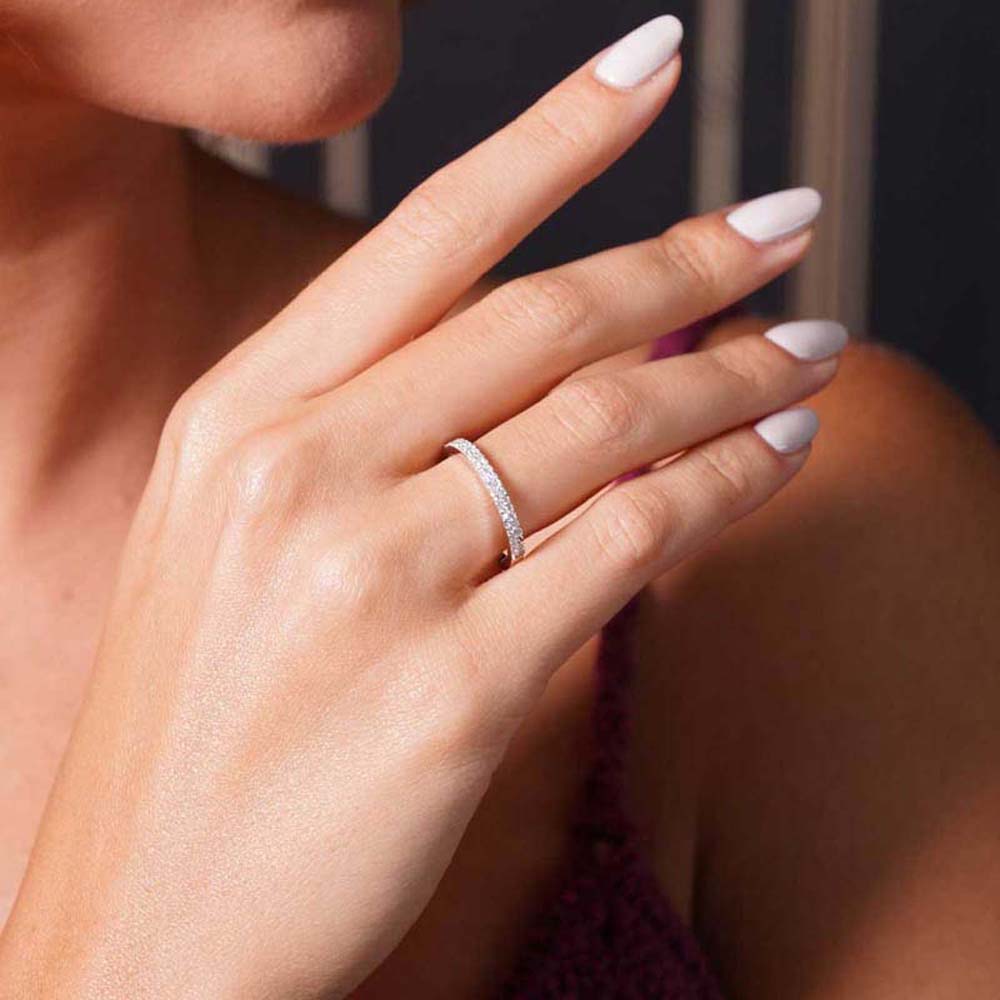 0.34 Karat Pırlanta Yarım Tur Yüzük - YRTR00100