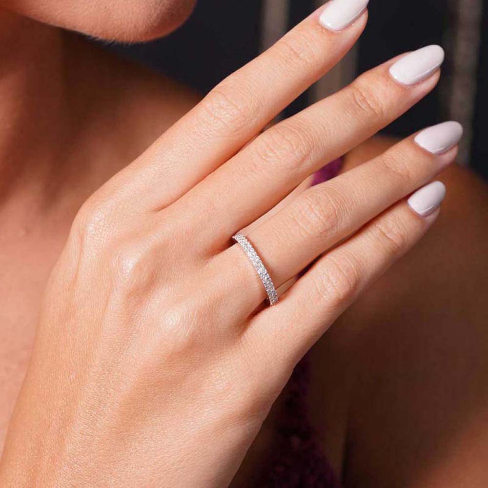 0.34 Karat Pırlanta Yarım Tur Yüzük - YRTR00100