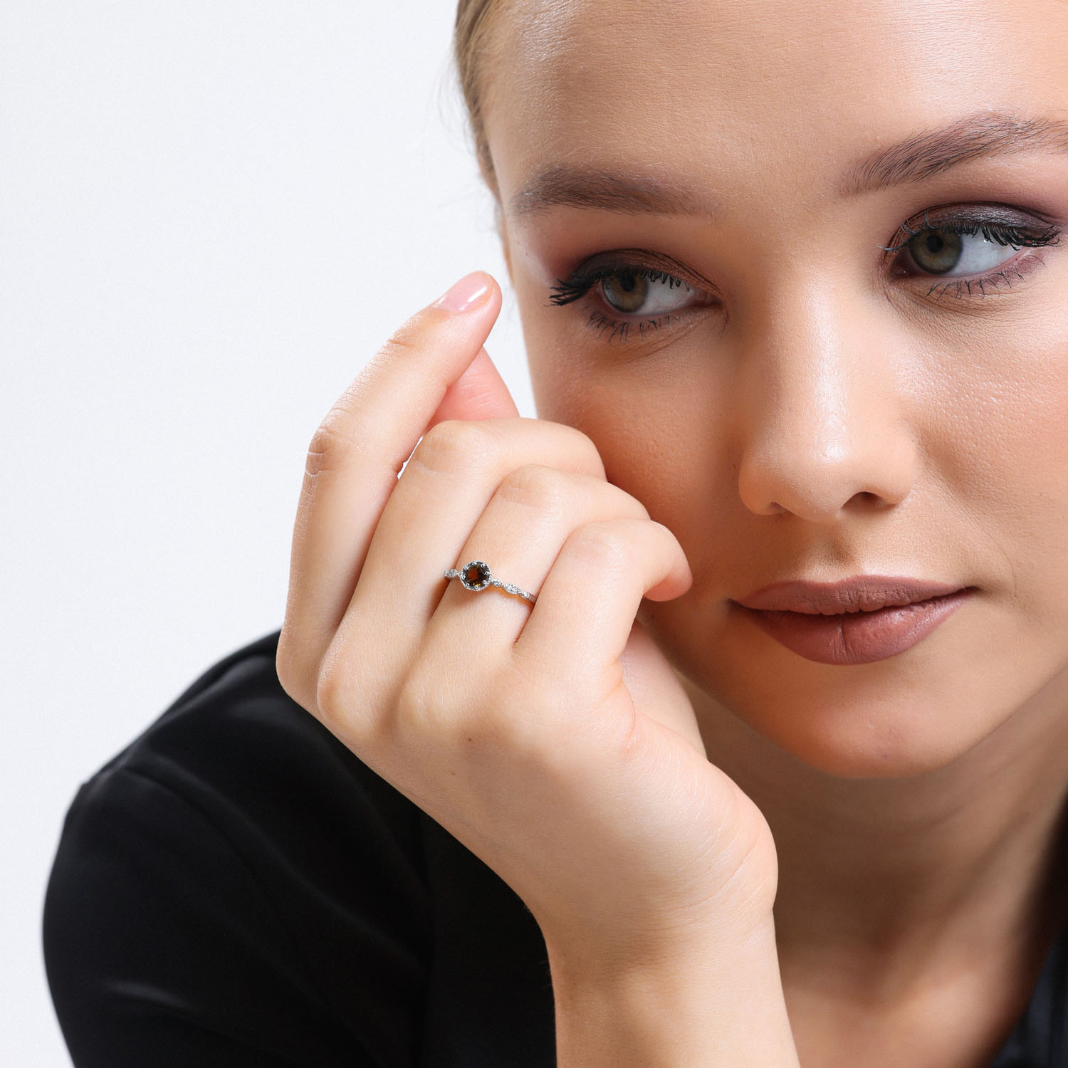 0.34 Karat Pırlantalı Lotus Vintage Yüzük - VNGYZB5002-2