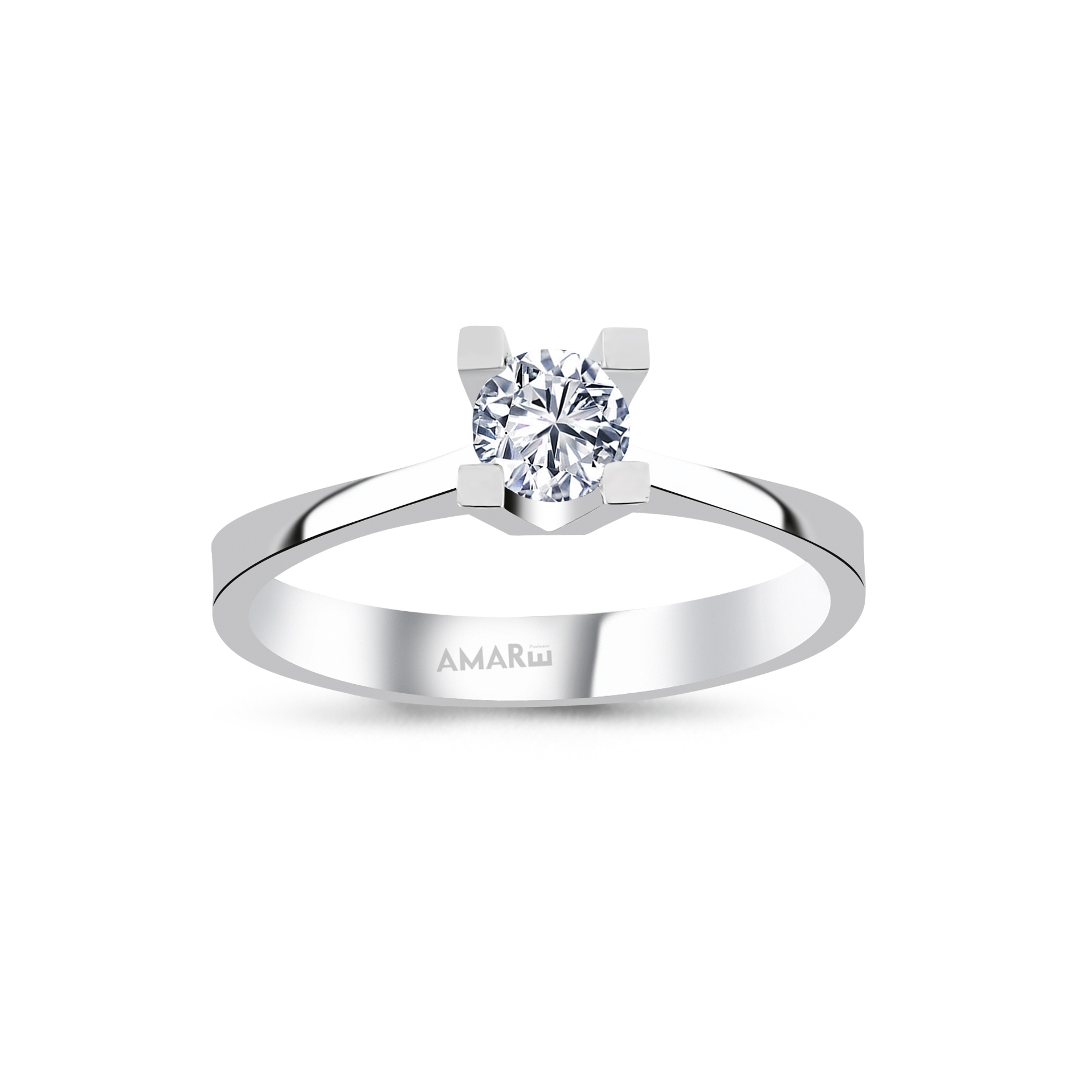 0.35 Karat F Renk Hrd Sertifikali Tektaş Yüzük