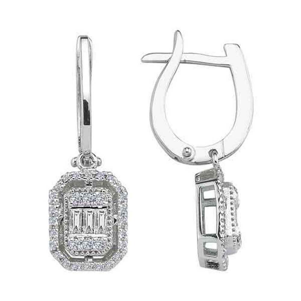 Baget Küpe 0,36 Karat Baget Pırlanta Küpe - BGKP4171