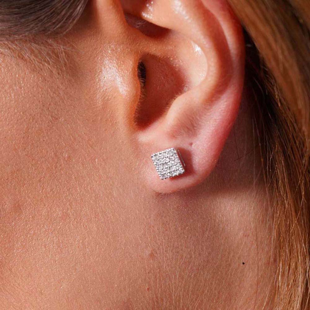 0.38 Karat Pırlanta Baget Küpe - KPF00100