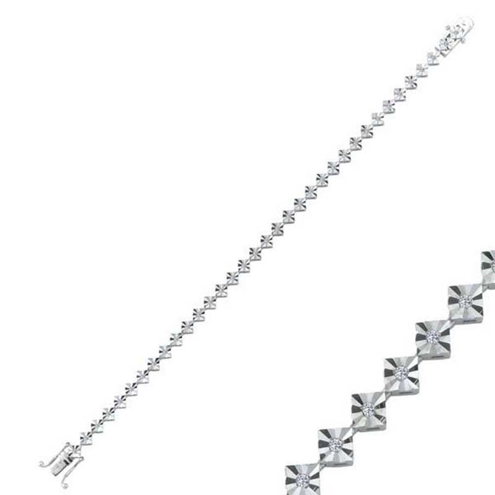 0,38 Karat Pırlanta Işık Seli Su Yolu Bileklik - B004236