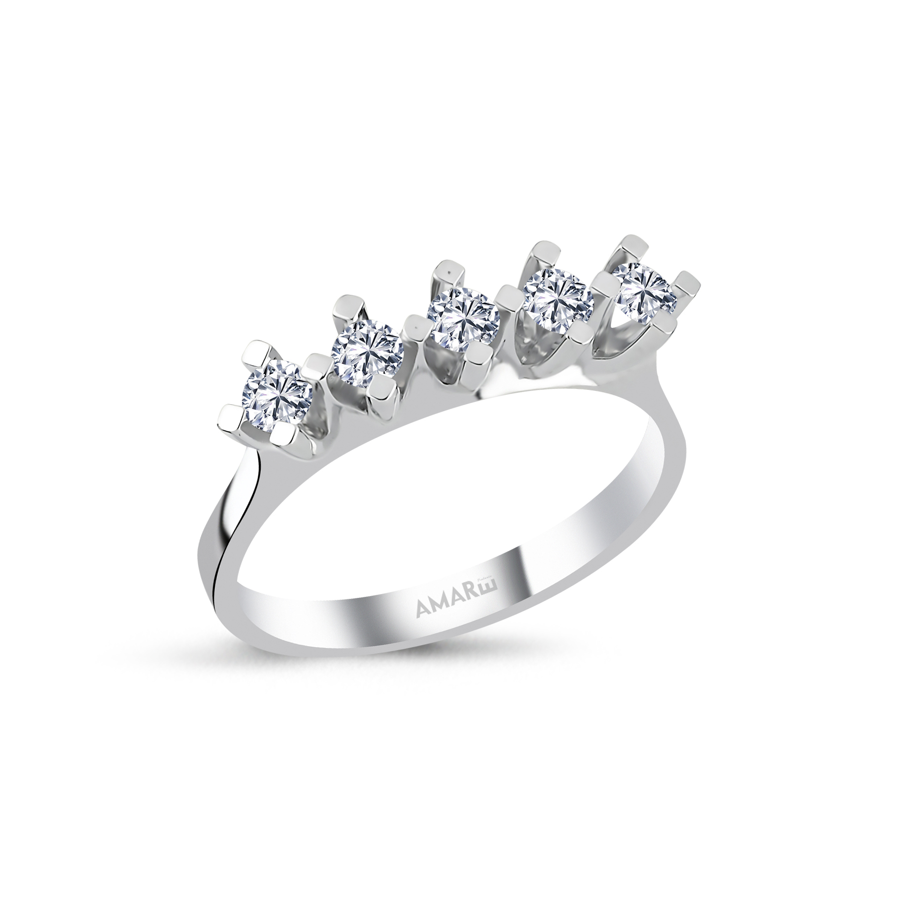 0.40 Karat Pırlanta Beştaş Yüzük - YA005007-0.40