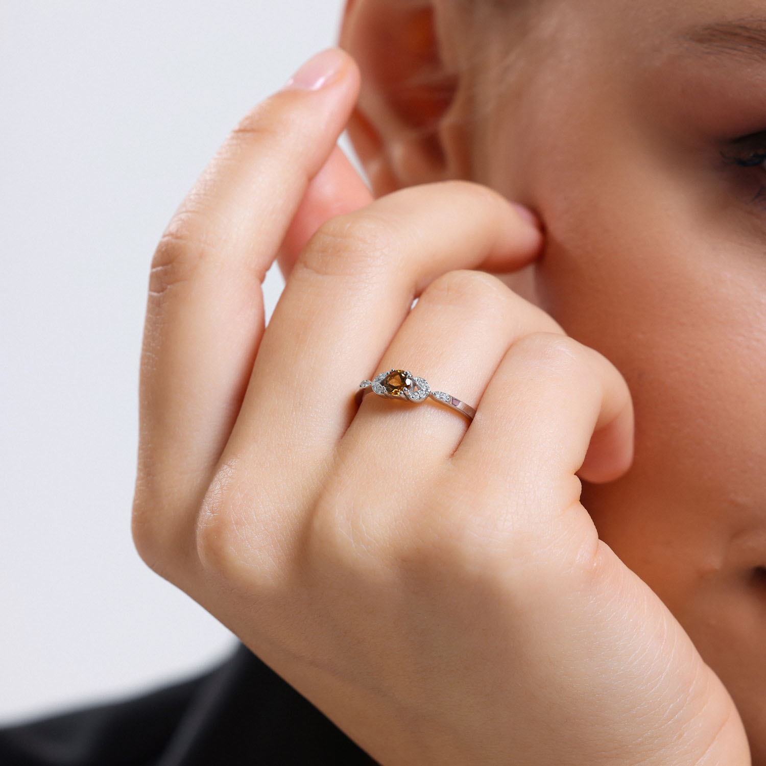 0.40 Karat Pırlantalı Lotus Vintage Yüzük - VNGYZB5007-2