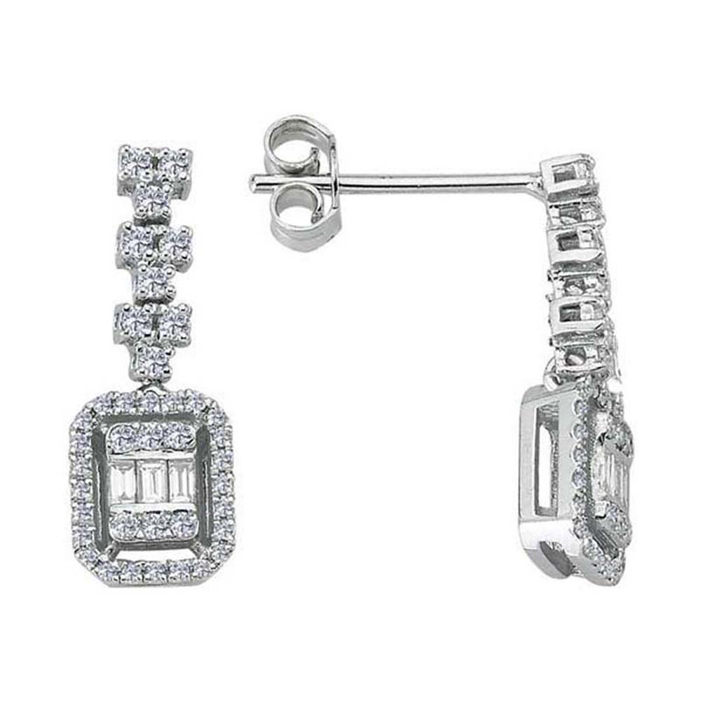 Baget Küpe 0,44 Karat Baget Pırlanta Küpe - BGKP4158