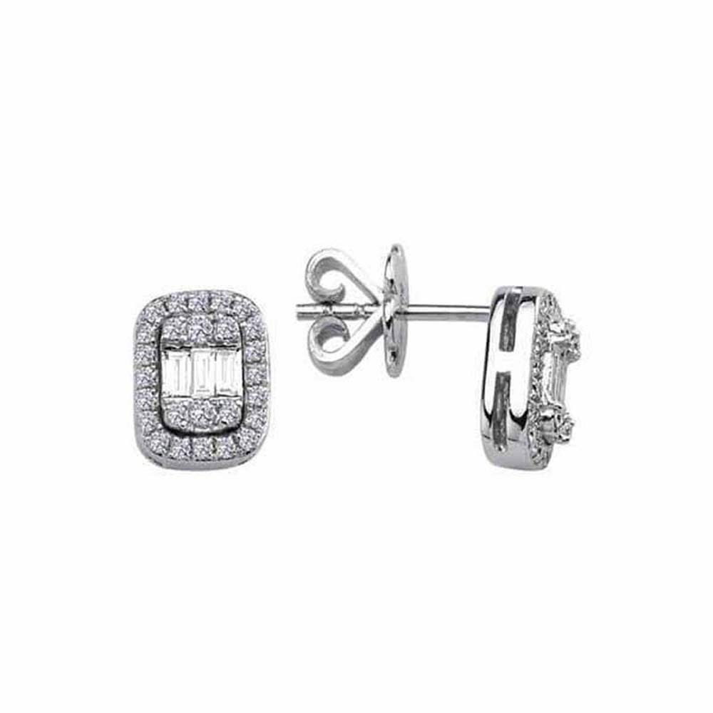 Baget Küpe 0,45 Karat Baget Pırlanta Küpe - BGKP4161