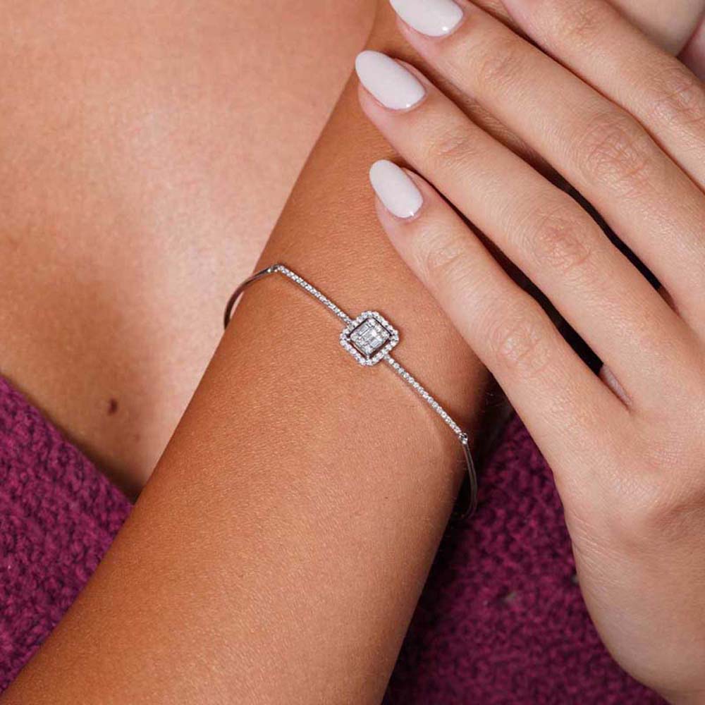 0.49 Karat Pırlanta Baget Bileklik