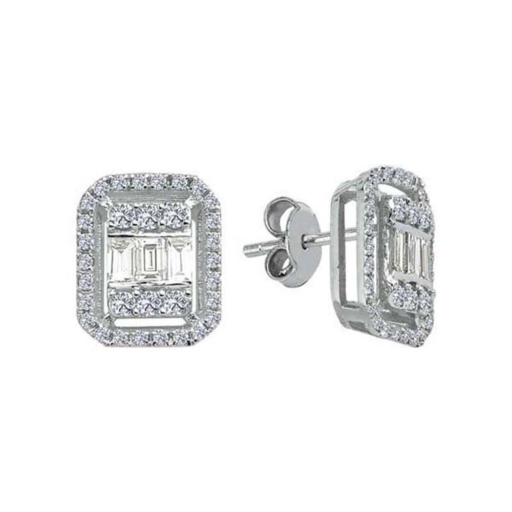 Baget Küpe 0,65 Karat Baget Pırlanta Küpe - BGKP4167