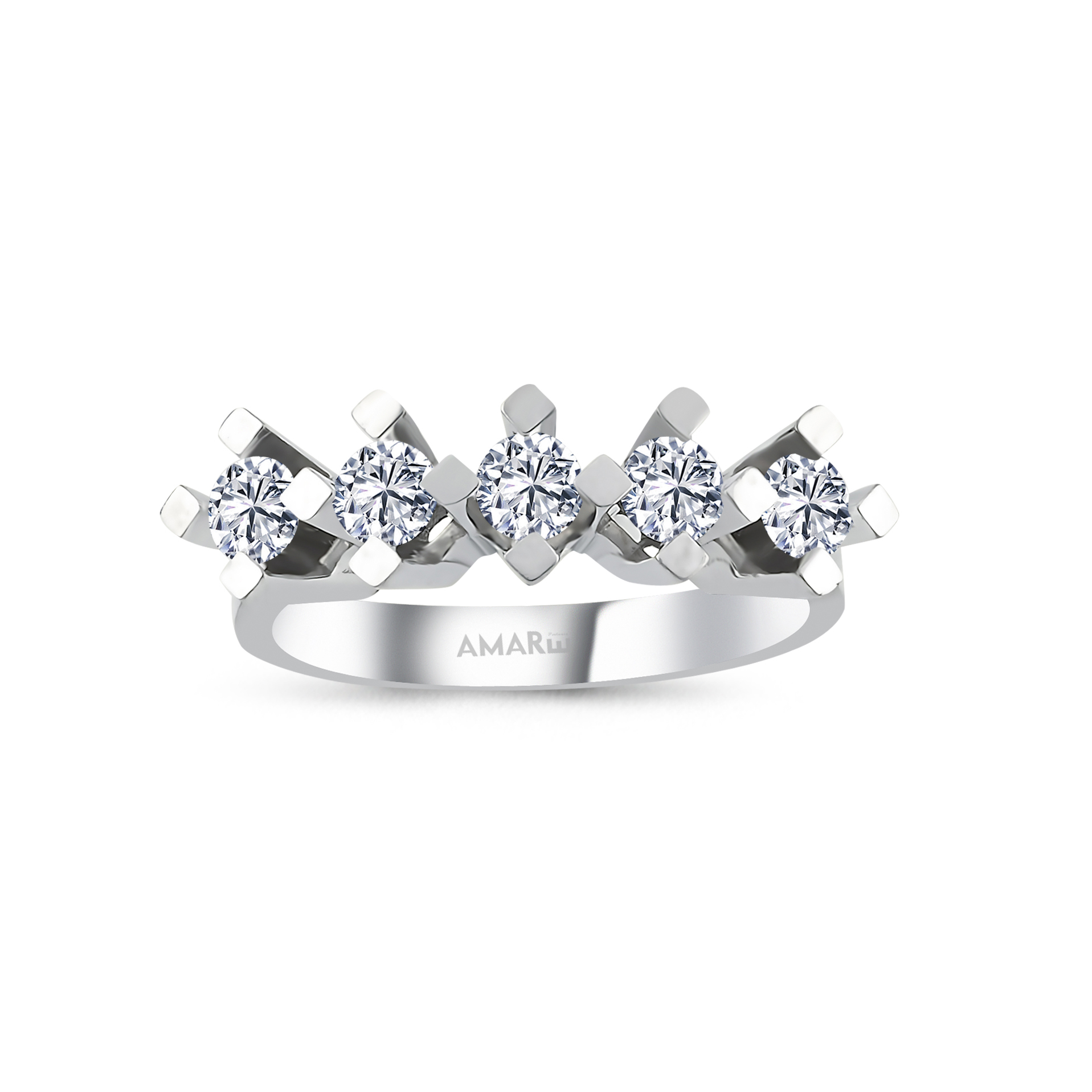 0.65 Karat Pırlanta Beştaş Yüzük - YA005004-0.65