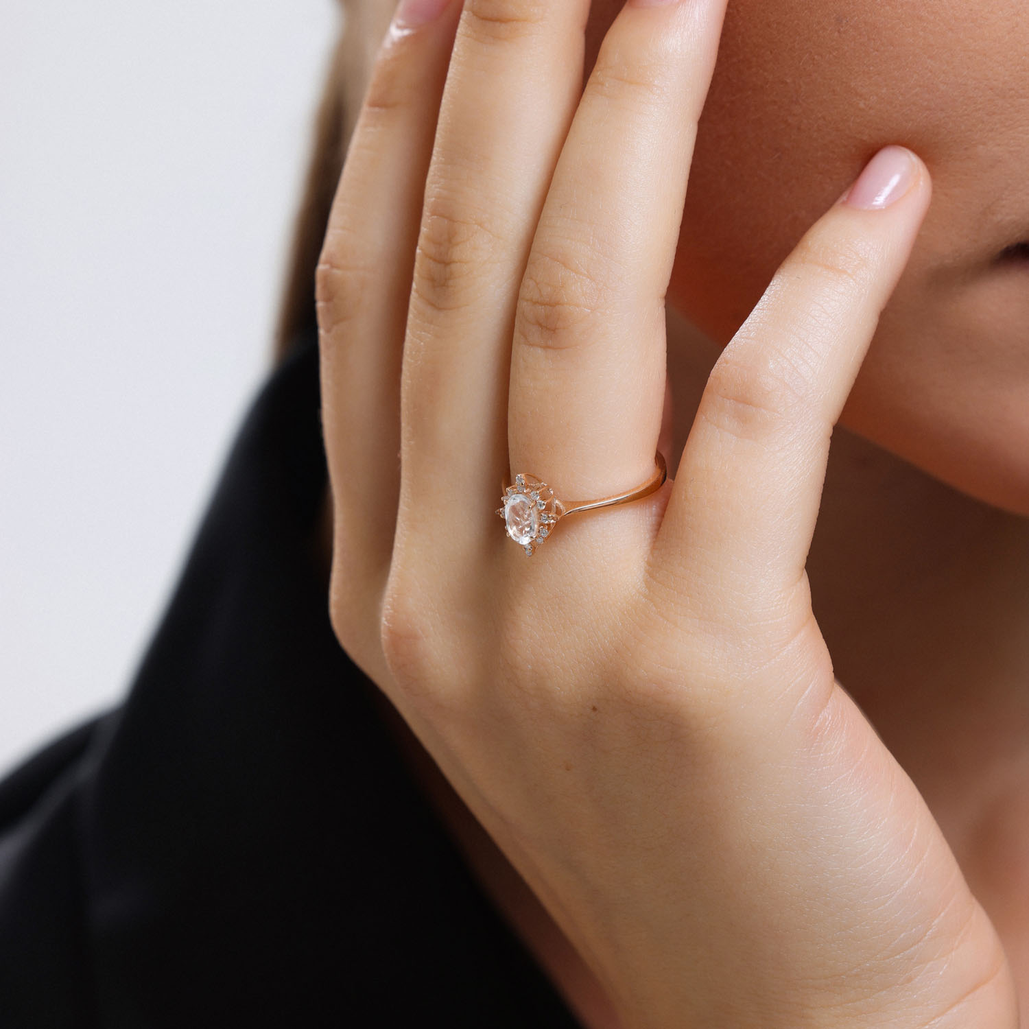 0.70 Karat Pırlantalı Lotus Vintage Yüzük - VNGYZR5012-2