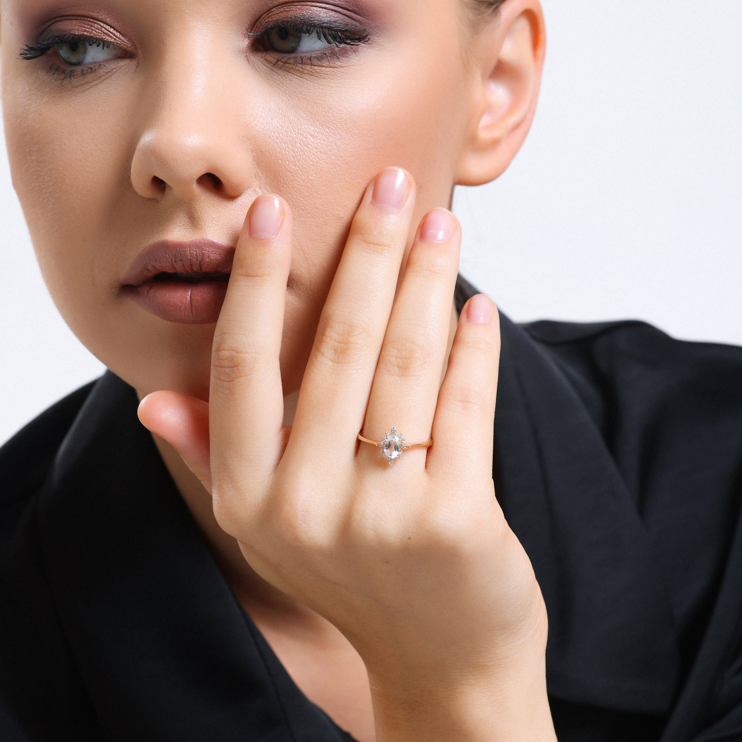 0.70 Karat Pırlantalı Lotus Vintage Yüzük - VNGYZR5012-2